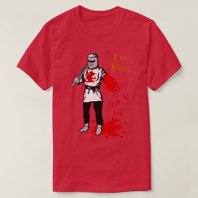 Funny Knight Meme Cite Satire Medieval T Shirt (Design framsida)