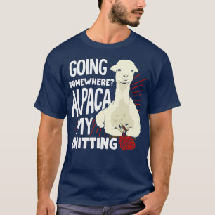 Funny Knitting Älskare Alpaca Knitter Gift T Shirt