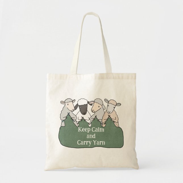 Funny Knitting Älskare Gift anpassningsbar Text Ya Tygkasse (Framsidan)