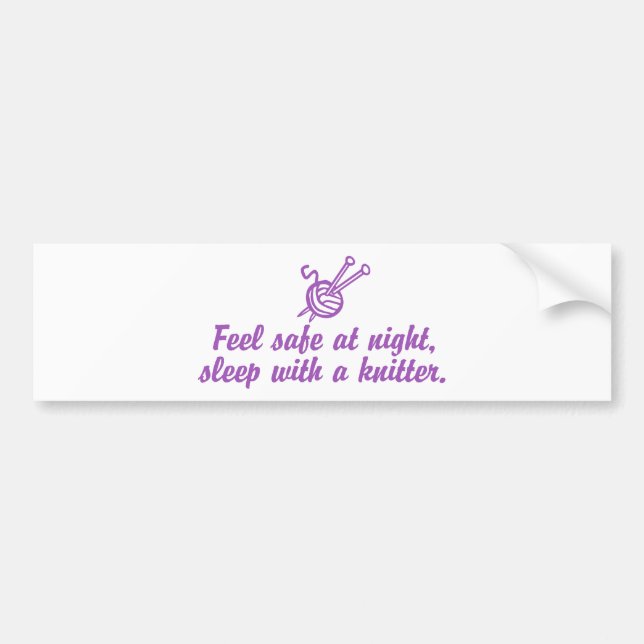 Funny Knitting Bildekal (Framsidan)