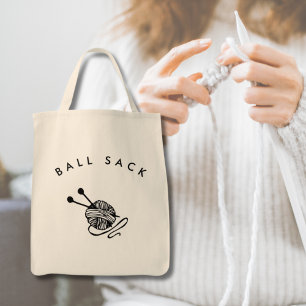 Funny Knitting Boll Sack Tygkasse