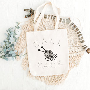 Funny Knitting Boll Sack Tygkasse