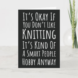 Funny Knitting Cards Crochet Humor Knitter Craft Kort