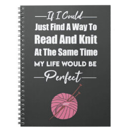 Funny Knitting Gifts Crafter Yarn Knitter Hobby Anteckningsbok