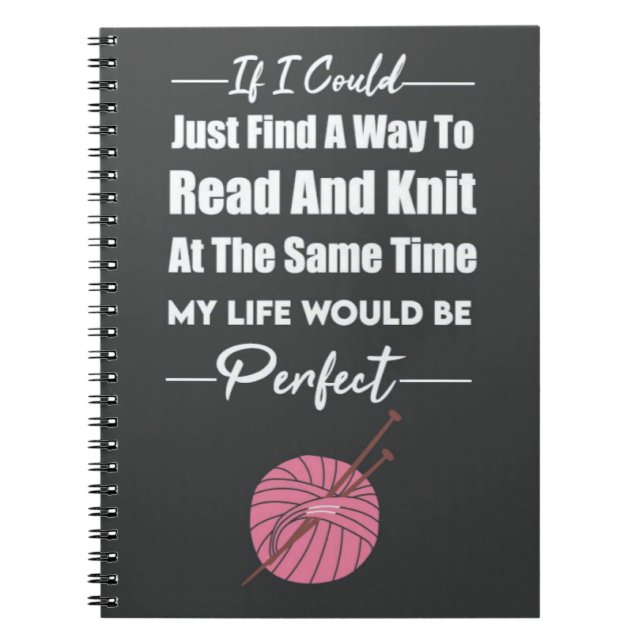 Funny Knitting Gifts Crafter Yarn Knitter Hobby Anteckningsbok (Framsidan)