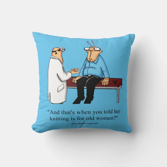 Funny Knitting Humor Dekorativ kudde (Framsida)