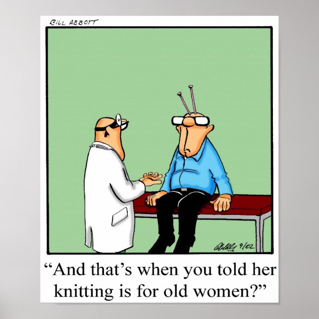 Funny Knitting Humor Poster Gifft (Framsidan)