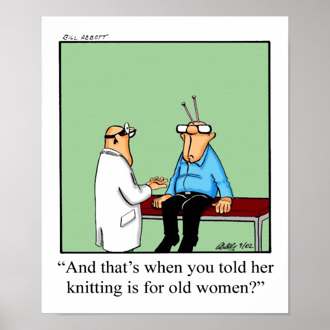 Funny Knitting Humor Poster Gifft (Framsidan)