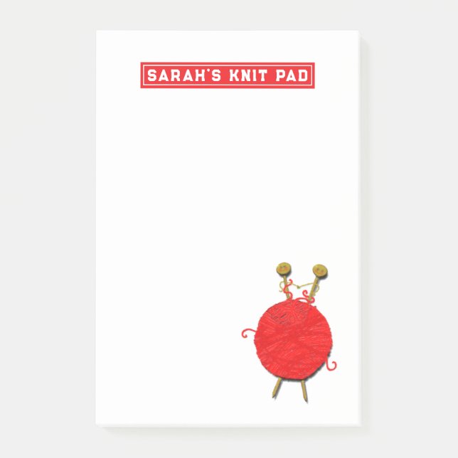 Funny Knitting Knitter Post-it Block (Framsida)