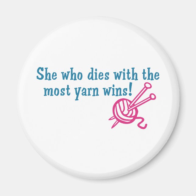 Funny Knitting Magnet (Framsidan)