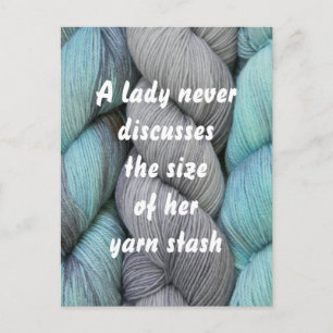 Funny Knitting Postcard Vykort