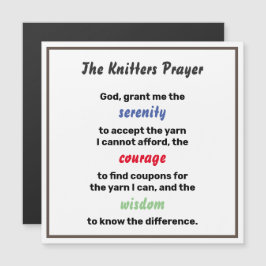 Funny Knitting Serenity Prayer Joke
