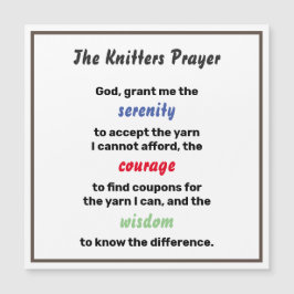 Funny Knitting Serenity Prayer Joke