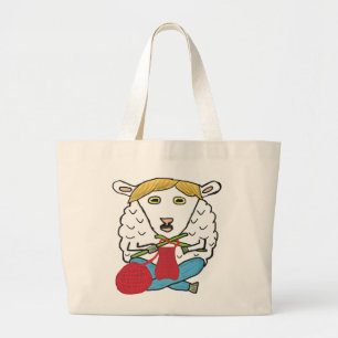 Funny Knitting Sheep Jumbo Tygkasse