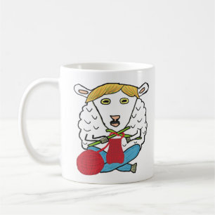 Funny Knitting Sheep Kaffemugg