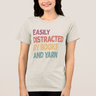Funny Knitting Shirt – Easily Distracted by Knitti T Shirt