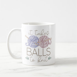 Funny Knitting Slogan Kaffemugg
