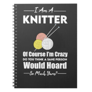 Funny Knitting Suppories Gift Yarn Knitter Humor Anteckningsbok