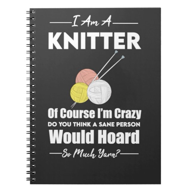 Funny Knitting Suppories Gift Yarn Knitter Humor Anteckningsbok (Framsidan)
