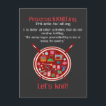 Funny Knitting Wife Lets Sticka Crafter Vykort<br><div class="desc">Noveltyn har en rolig citattecken med ett stickat garngrafik. Perfekt för stickande mormor eller mamma</div>