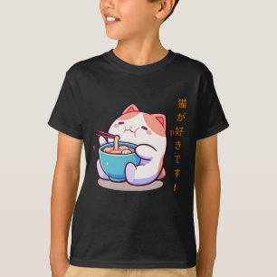 Funny Knubbig Kawaii Cat T-Shirt