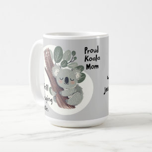 Funny Koala Mamma "still clinging on" Cute Mamma G Kaffemugg