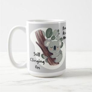 Funny Koala Mamma "still clinging on" Cute Mamma G Kaffemugg