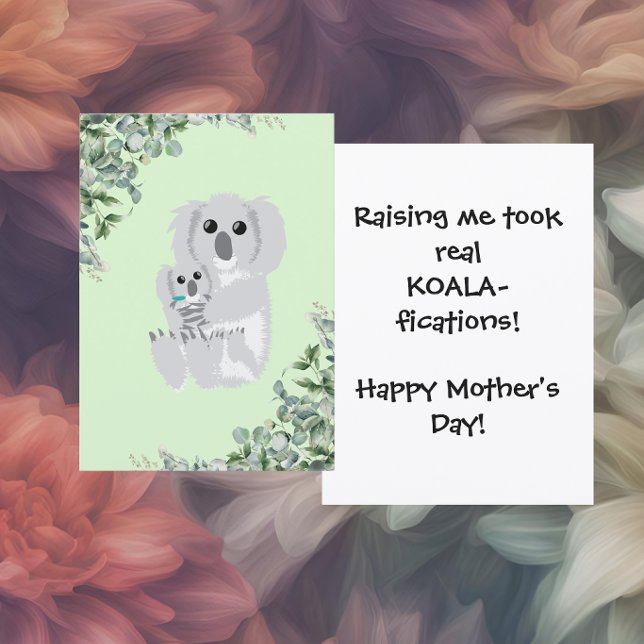 Funny Koala Mother’s Day Julkort (Skapare uppladdad)