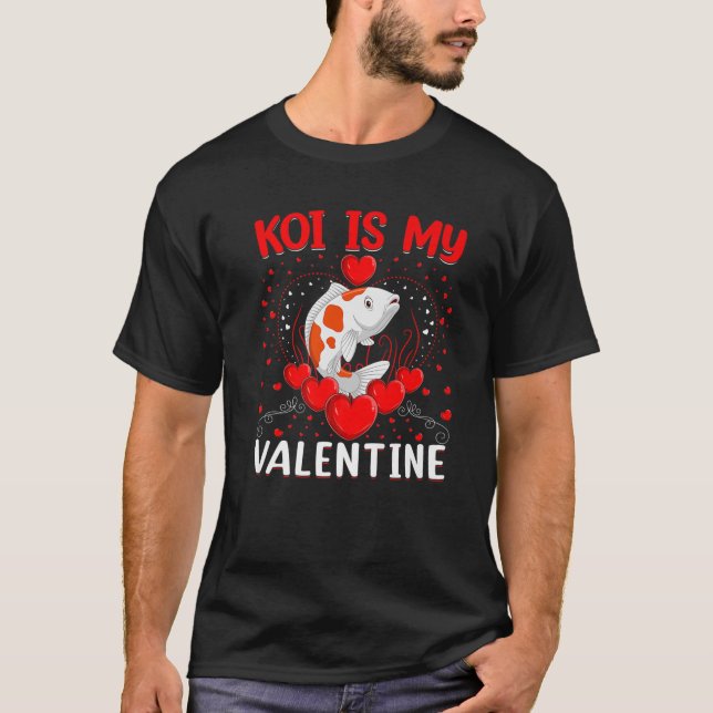 Funny Koi är min Alla hjärtans dag. T Shirt (Framsida)