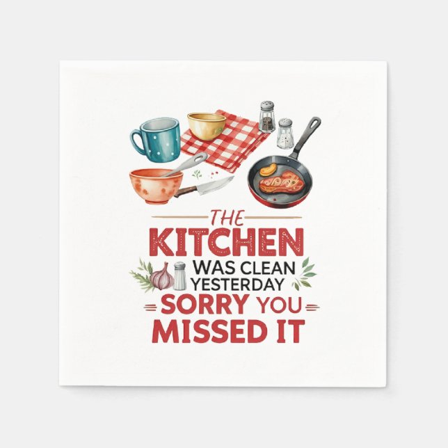 Funny koksoffert med Utensils Pappersservett (Framsidan)