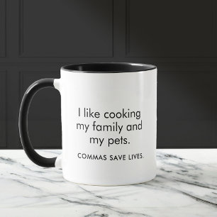 Funny kommas spara lever i Sarkastisk Novelty Mugg