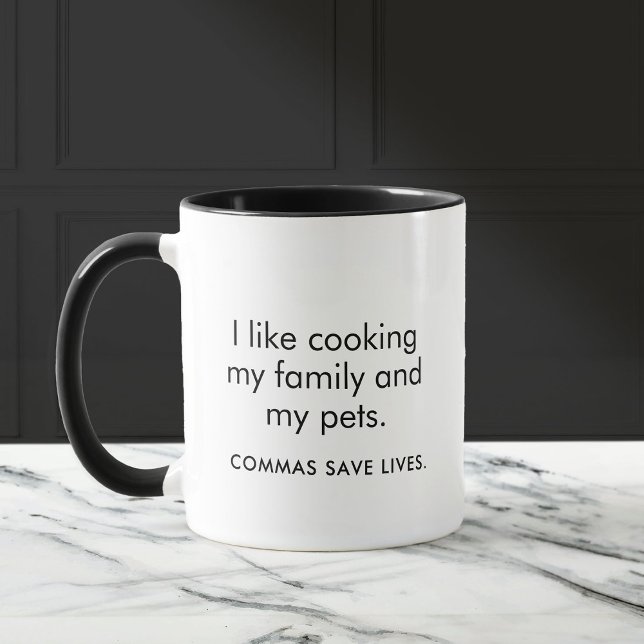 Funny kommas spara lever i Sarkastisk Novelty Mugg (Skapare uppladdad)