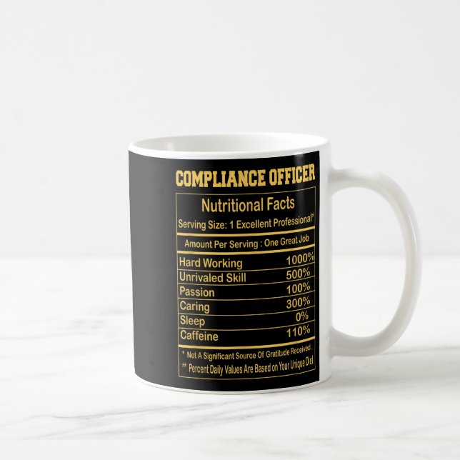 Funny kompatibilitetsansvarig Nutritional Facts Mo Kaffemugg (Höger)