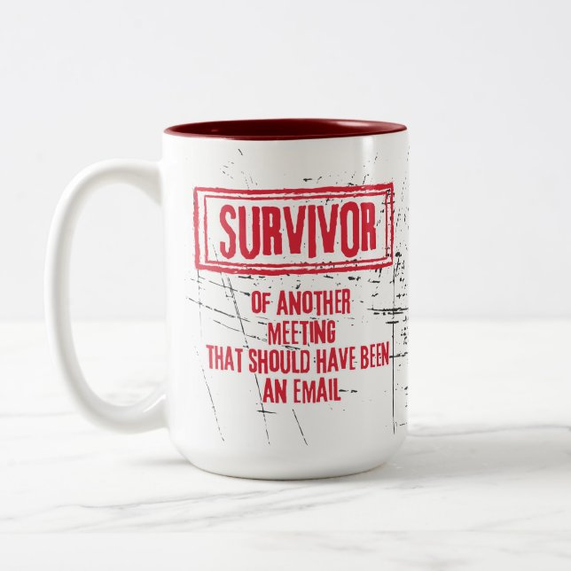 Funny Kontors humor-arbetsplats Joke Två-Tonad Mugg (Vänster)