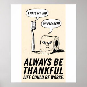 Funny Kontors humor: Papper konst av tandborste & Poster
