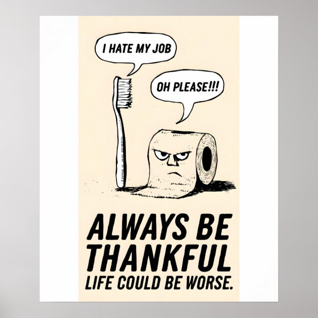 Funny Kontors humor: Papper konst av tandborste &  Poster (Framsidan)