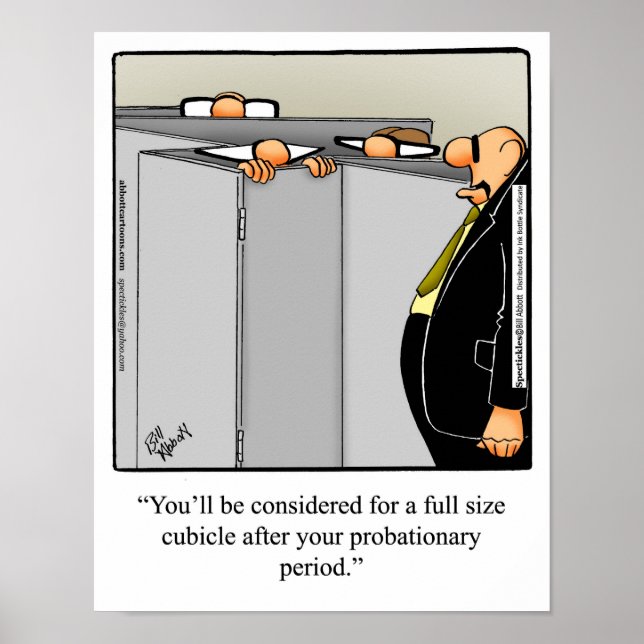 Funny Kontors humor Poster "Cubicles" (Framsidan)