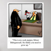 Funny Kontors humor Poster "Konstig Chef"