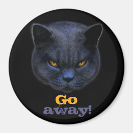 Funny Kor Cat säger Go Away Magnet