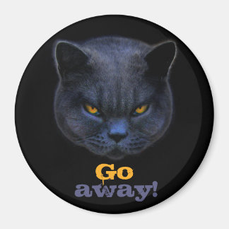 Funny Kor Cat säger Go Away Magnet