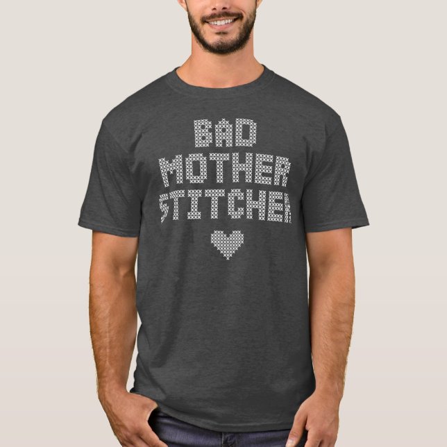 Funny Kor Stitch Gift for Mor Stitcher T Shirt (Framsida)
