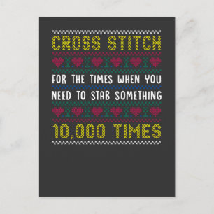 Funny Kor Stitch Humor Crafty Needlepoint Mamma Vykort