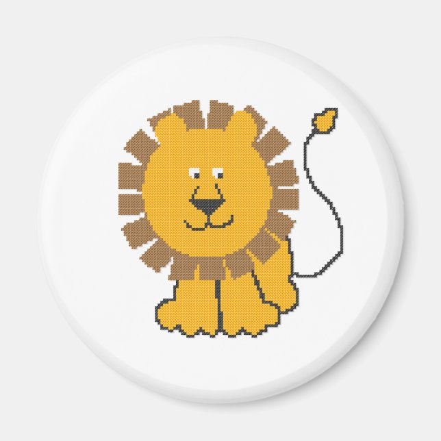 Funny kor-stygn tecknad Lejon Magnet (Framsidan)