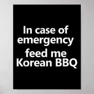 Funny koreansk Bbq Foodie Asian Culture Food Älska Poster