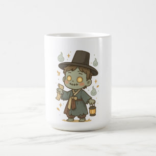 Funny Koreansk Zombie - Chibi Joseon Stil Kaffemugg