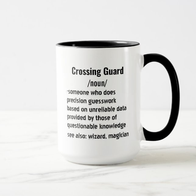 Funny korsningsskyddsdefinition av gåvor mugg (Höger)