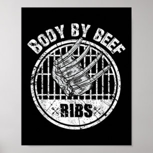 Funny Kort Rib Bbq Grill Body by Beef Ribs Barbeq Poster