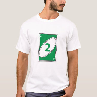 Funny kortlek T-Shirt | Grönt nummer 2 kort