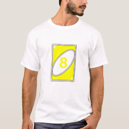 Funny kortlek T-Shirt | Gult nummer 8 kort