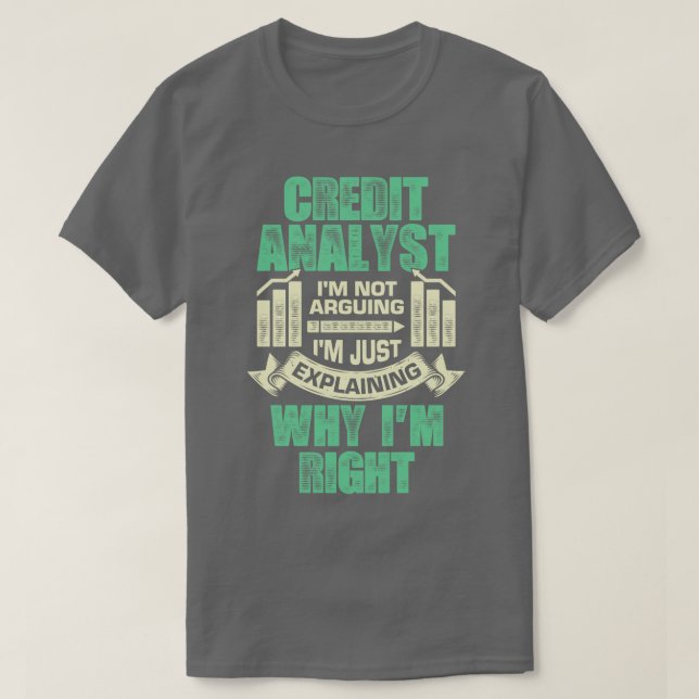 Funny Kredit Analyst Gift T Shirt (Design framsida)